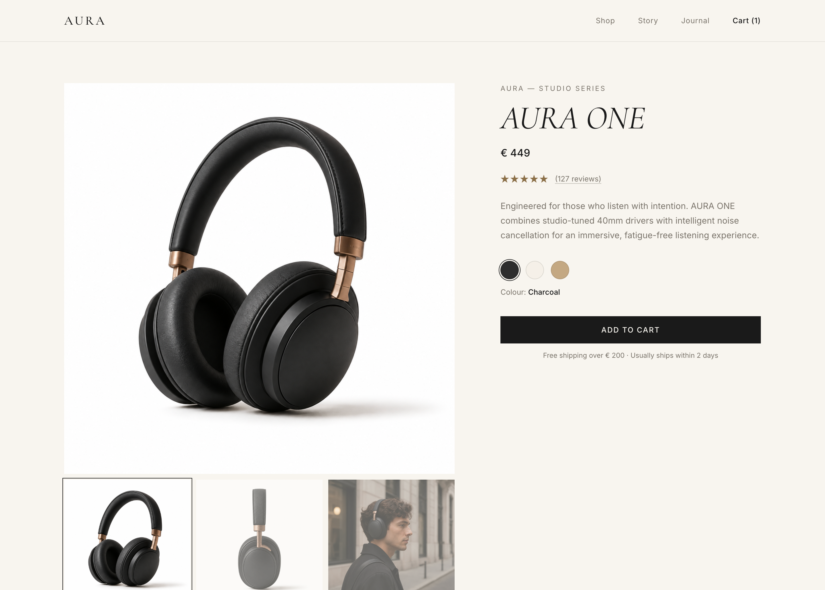 AURA ONE — product page preview