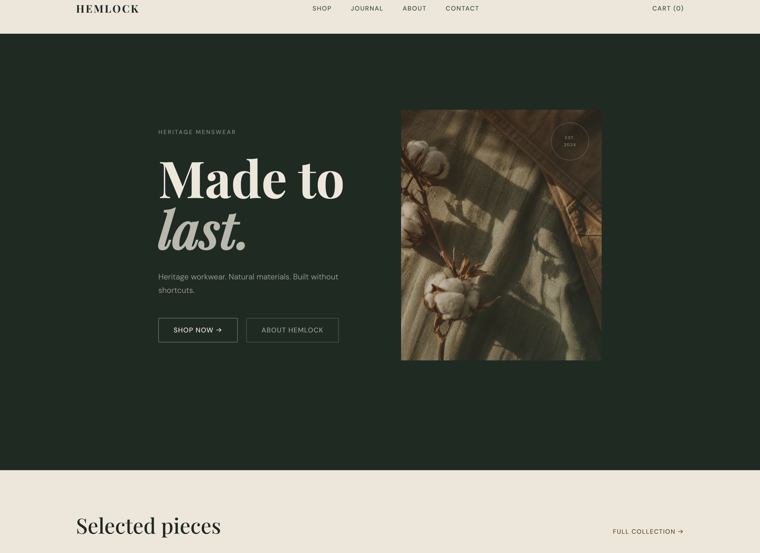 HEMLOCK e-commerce storefront